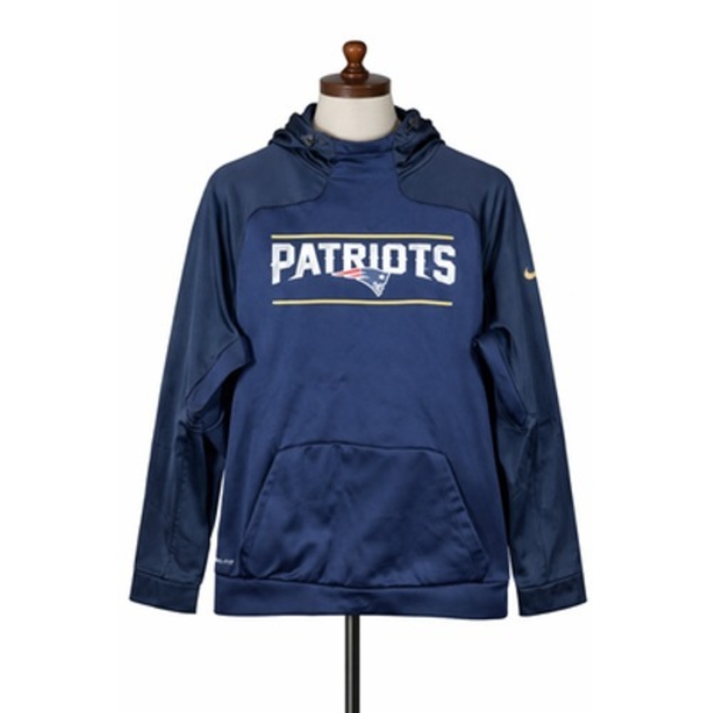 New England Patriots Hoodie Mens Large Blue‎ NFL Football Nike Therma-FIT